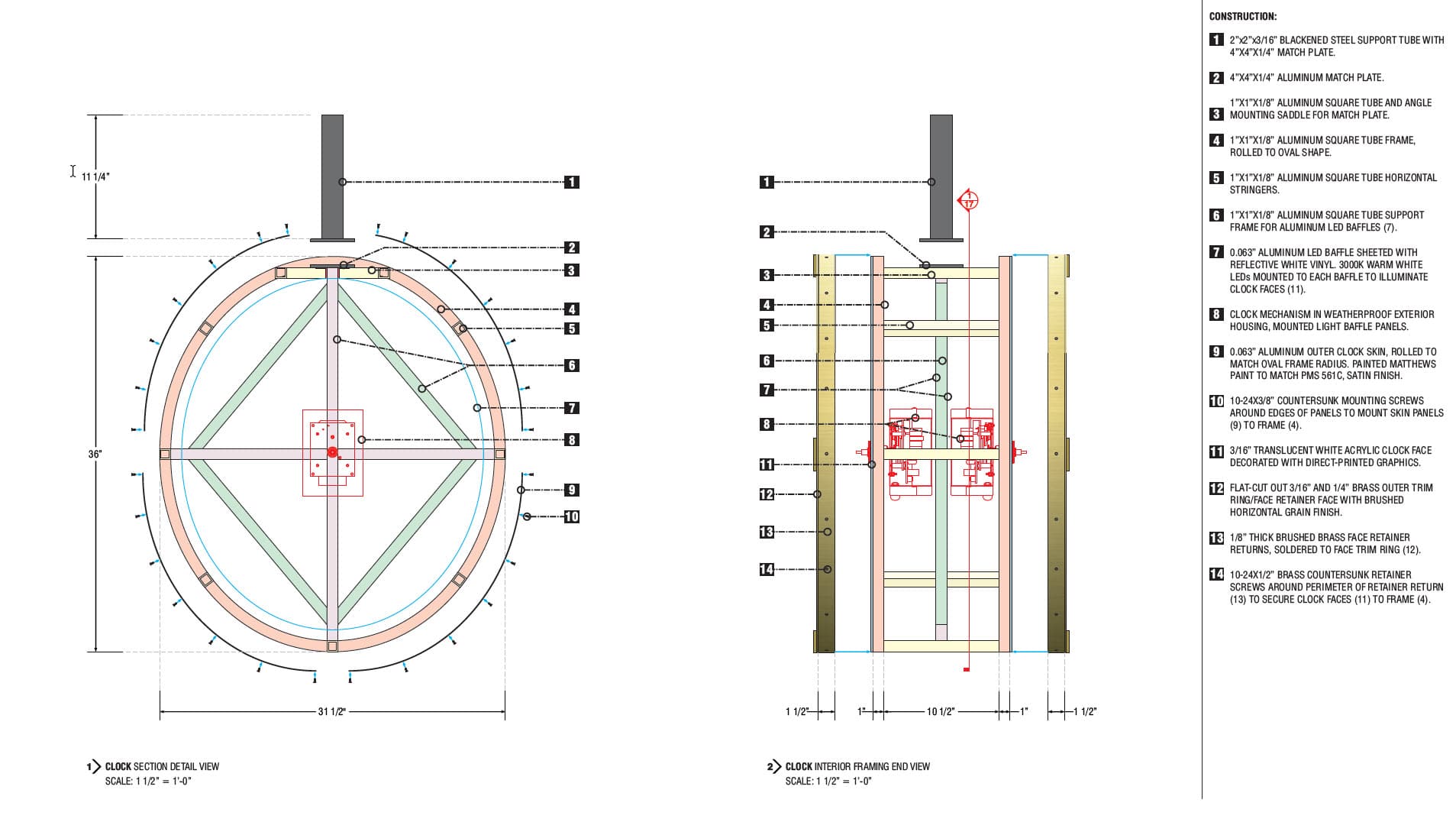 Tin Building Clock
