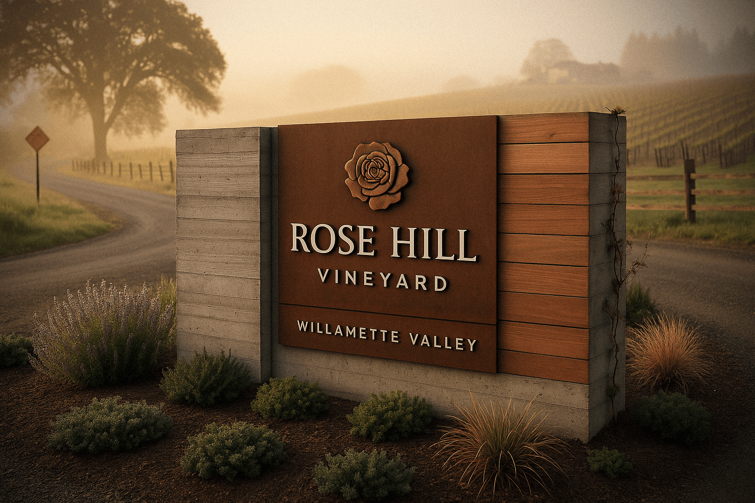 Rise Hill Vineyard Monument Sign